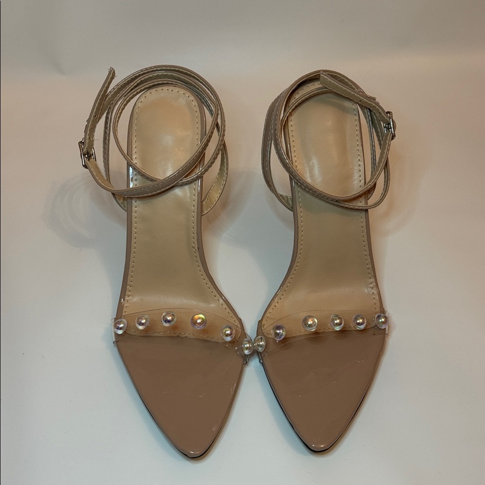 Elegant Tan Strappy Heels